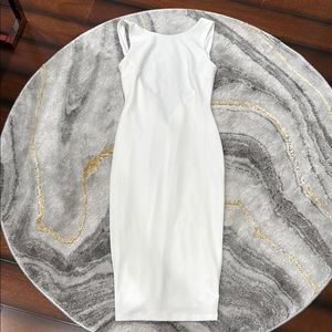Elegant White Sleeveless BACKLESS LULUS Dress